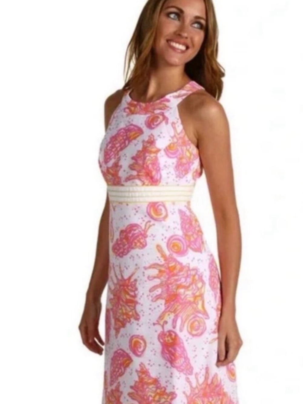 Lilly Pulitzer Tinsley Halter Dress Conched Out Print Size 6
